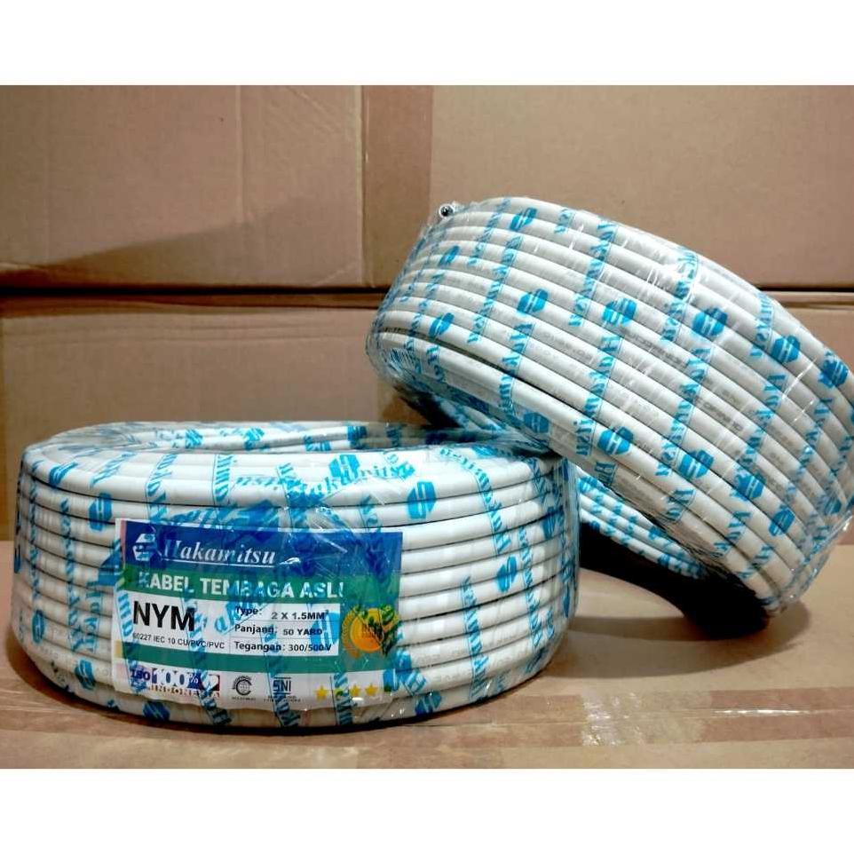 Kabel Tembaga Hakamitsu Nym 2 X 1,5 Mm 50Y Sni / Kabel Nym Sni
