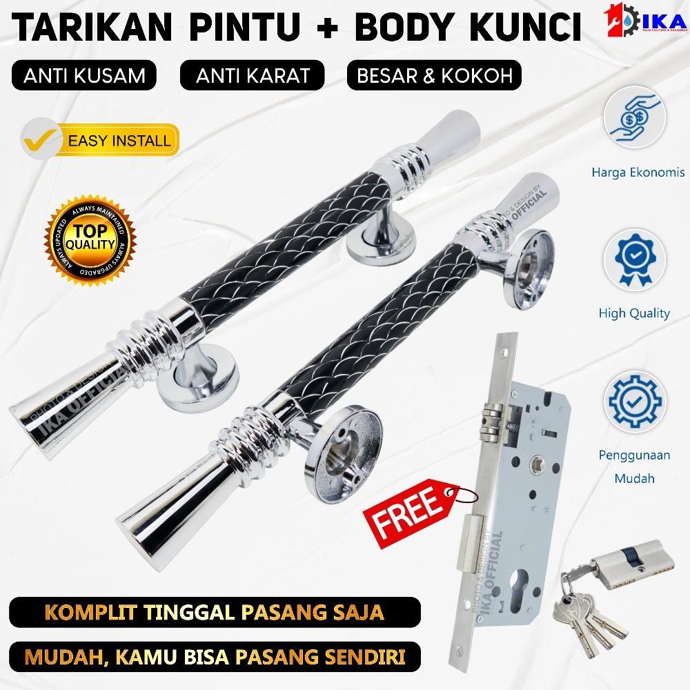Paket Handle pintu rumah 45cm 42cm dan 33cm body kunci pelor murah minimalis Tarikan pintu Gagang pi