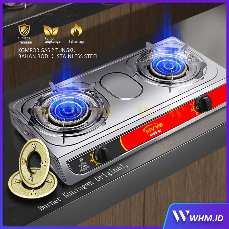 Myvo Sni 2 Tungku Kompor Gas 201 Stainless / Portable Kompor Portable / Kompor Gas 1 Tungku / Tungku