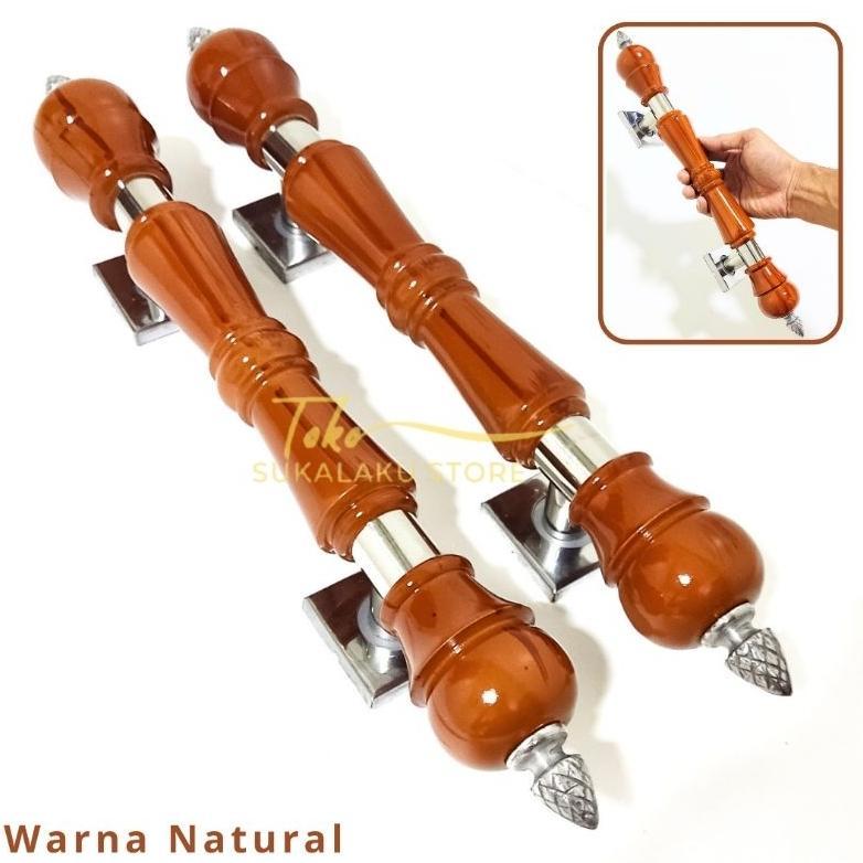 (2biji) handel pintu rumah model antik/tarikan pintu rumah 2 pintu/gagang pintu rumah panjang 40cm k