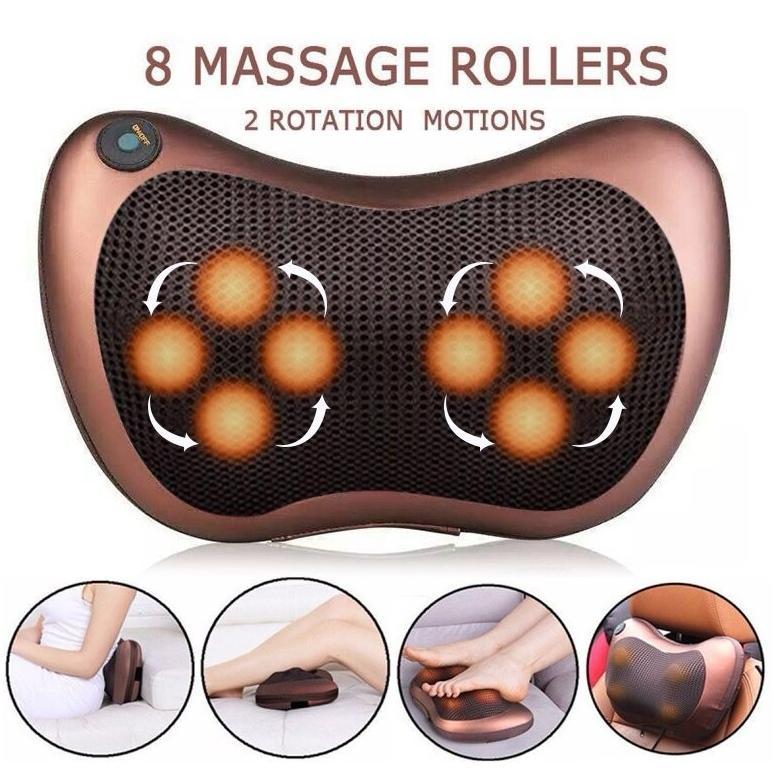Terbaru SPEEDS Bantal Pijat 8 Bola portable Car Home Massage Pillow bantal pijat