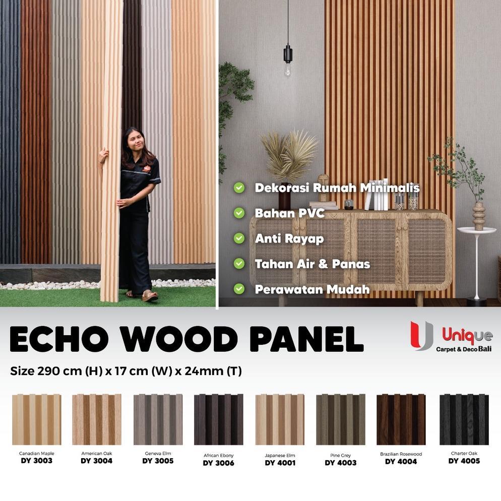 PVC Wood Panel Motif Kayu Salur Minimalis / Wall Panel Kayu ECHO WOOD