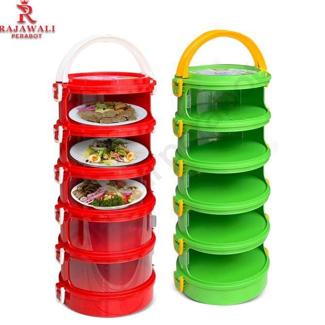 Wogena_store - Tudung Saji Susun 5 Rak Penutup Makanan susun 5