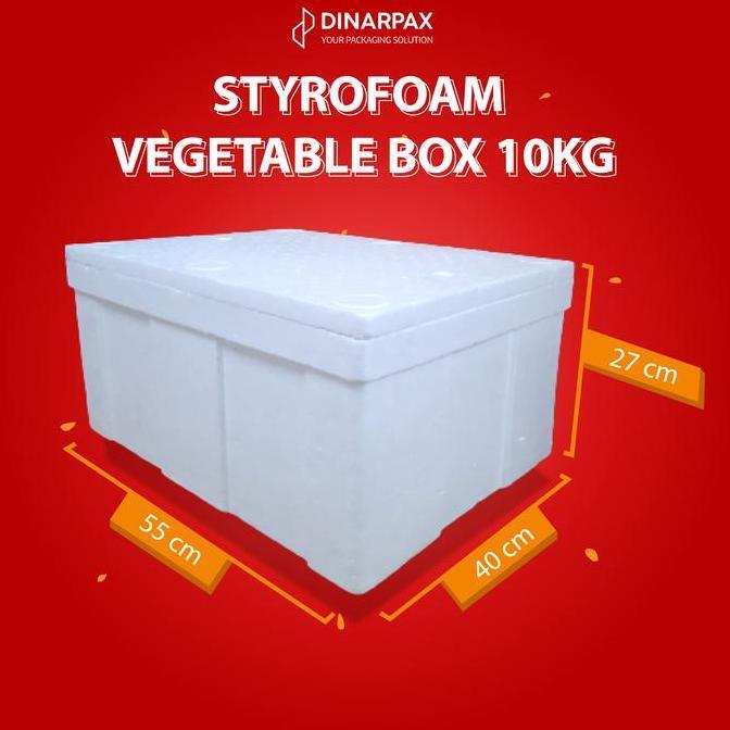 Leone- Styrofoam Vegetable Box 10 Kg / Dinarbox / Box Sayur Buah