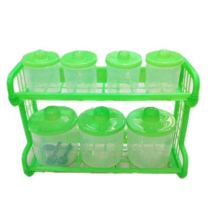Leone- Rak Bumbu Dapur 1 Set Kitchen Set Tempat Bumbu Dapur Pink Kitchenware