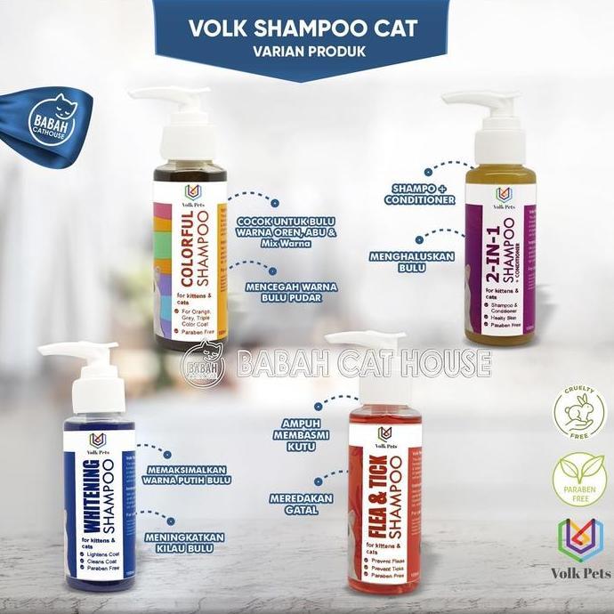 2nd_jelly - volk pets shampoo kitten anak kucing cat shampo bulu lebat sabun sampo anti rontok groom