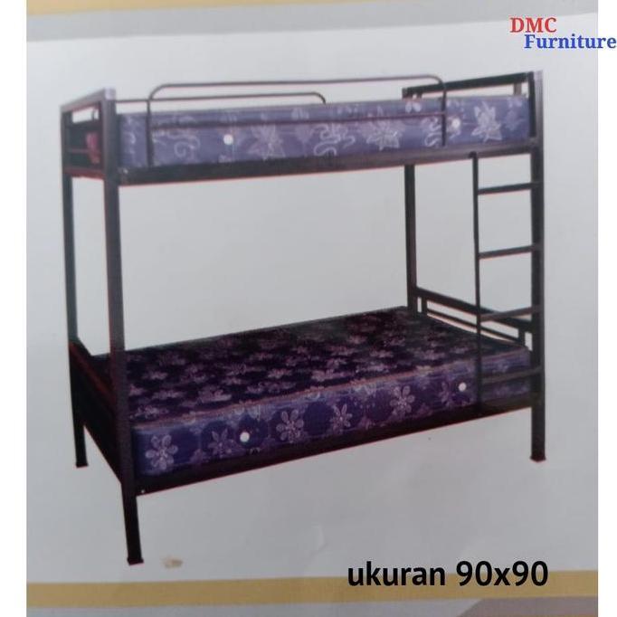 C_BAGASJAYA77 - RANJANG BESI TEMPAT TIDUR TINGKAT RANJANG SUSUN BESI 90X200 BUNK BED 90/90