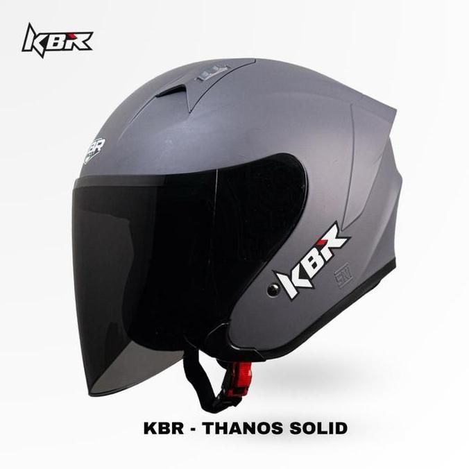 KBR Helm Half Face KBR Solid Visor Flat