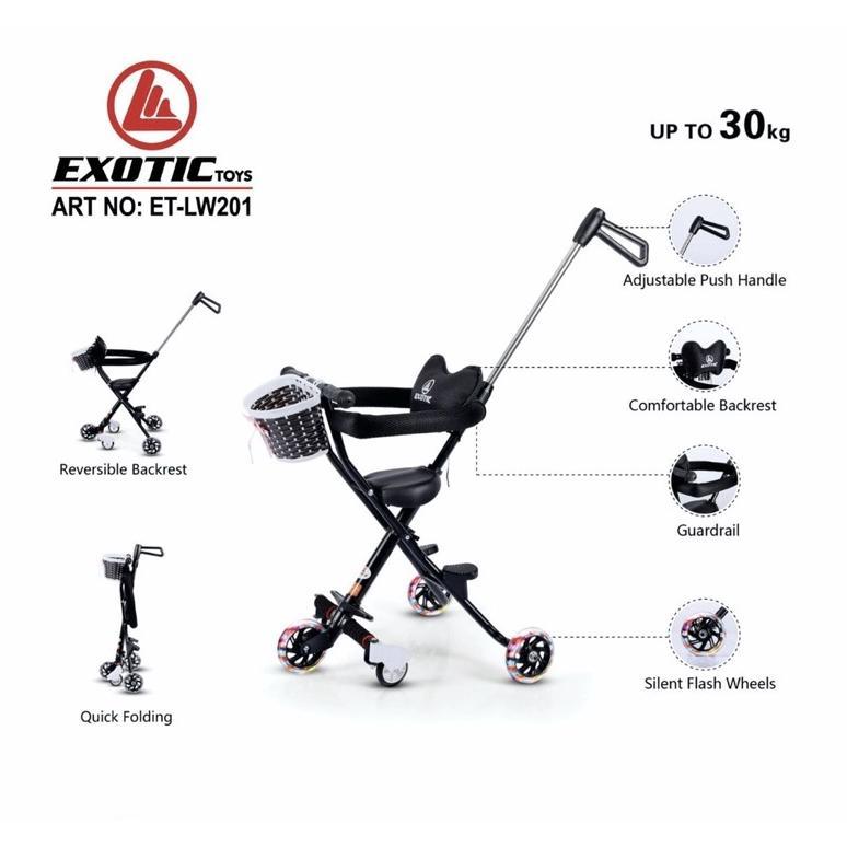 CALONSARDJANA [FREE BUBBLEWRAP] BAMS TERMURAH STROLLER SEPEDA ANAK MIKRO TRIKE EXOTIC LW 005 105 002