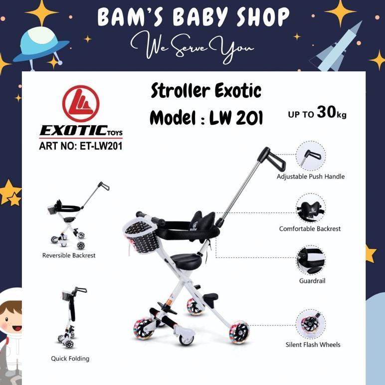 LUXIVAGALLERY [FREE BUBBLEWRAP] BAMS TERMURAH STROLLER SEPEDA ANAK MIKRO TRIKE EXOTIC LW 005 105 002