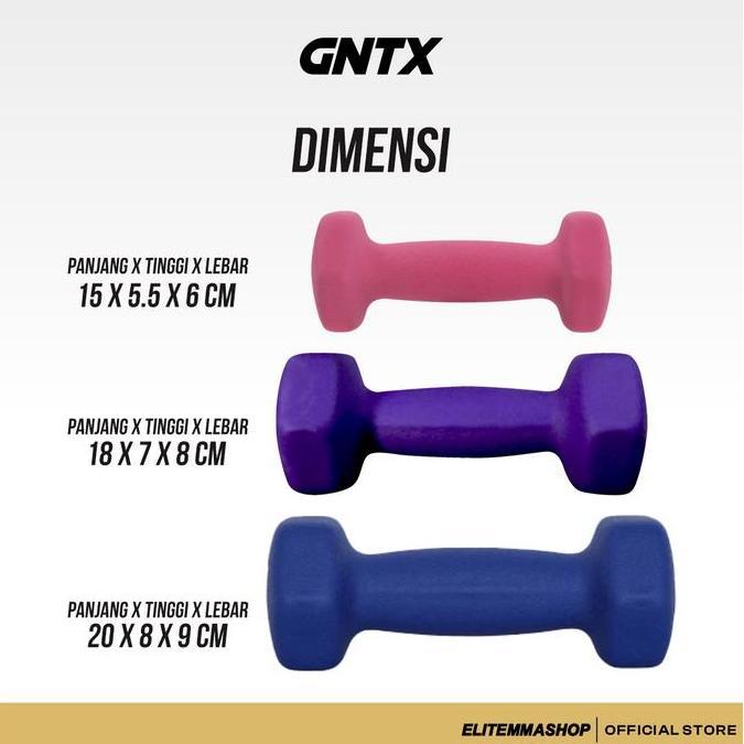 Whygym- Dumbbell Neoprene Genetix Fit 2 Kg Dengan Desain Hexagon, Dumbbell, Barbell, Dumbbell 2Kg