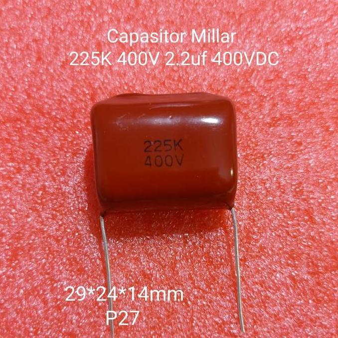capasitor milar 225K 400V 2,2uf 400V P27