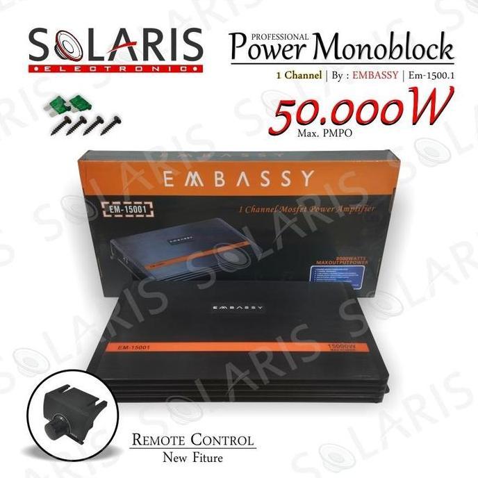 HARGA DISC - POWER MONOBLOCK CLASS D 50.000 Watt EMY EM-1500.1 Channel Ampli