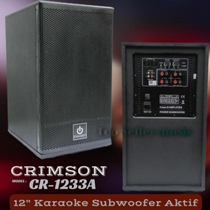 Promo Subwoofer Speaker Aktif Crimson 12Inch Cr1233A Crimson Sub Karaoke Cod