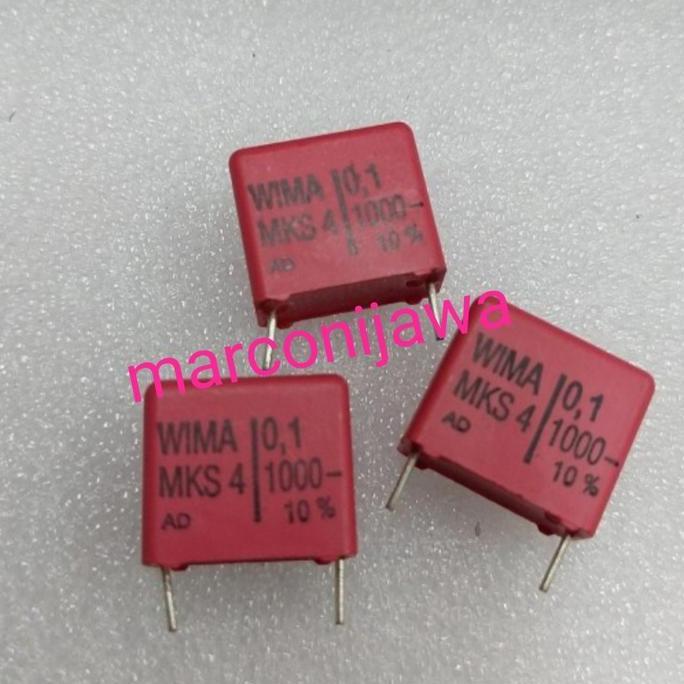 Ready capasitor wima 0.1uf 1000Vdc MKS4