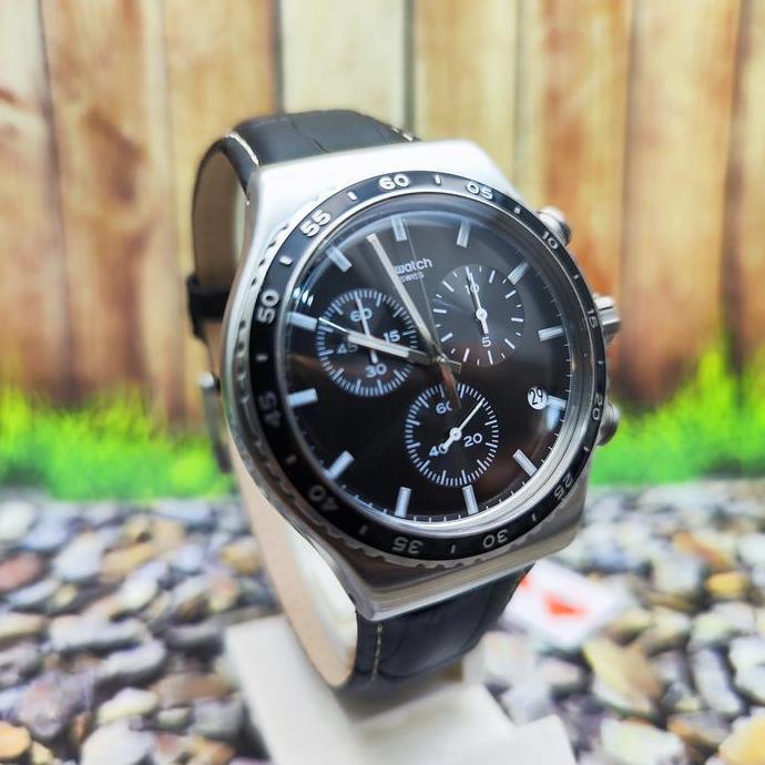 Ready  Swatch Irony Analog Jam Tangan Pria IRONYA AT NIGHT YVS495  Original