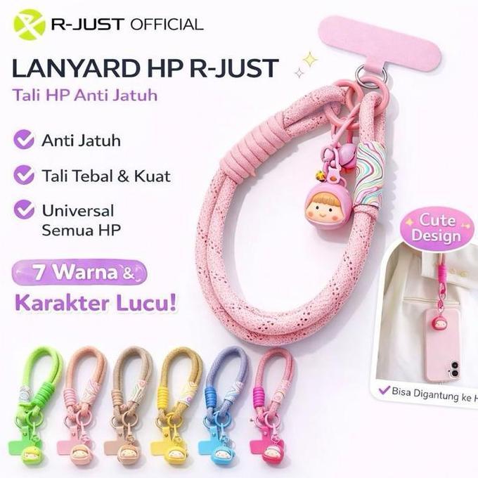 Krisna_satu7 - R-JUST TALI LANYARD HP PENDEK NEW DESIGN WITH LIONTIN & BONEKA MOTIF CUTE AESTETHIC T