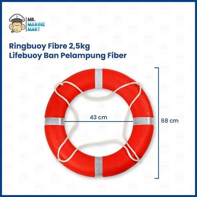 TERMURAH - Ringbuoy Fiber Lifebuoy Ban Pelampung Kapal Fiber