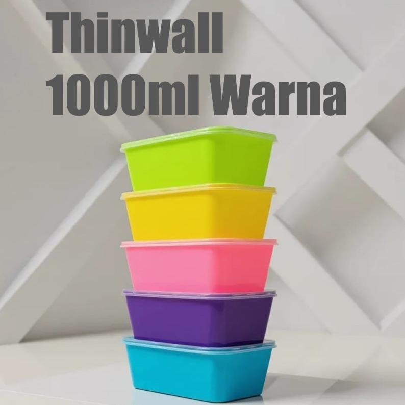 Thinwall 1000 Ml Warna/Box Kotak Plastik/Thinwall Warna/Container 1000Ml