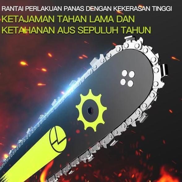 Promo CodZper Cordless Chainsaw Gergaji Mesin Lithium Gergaji Rantai Elektrik Portable Genggam Lithi