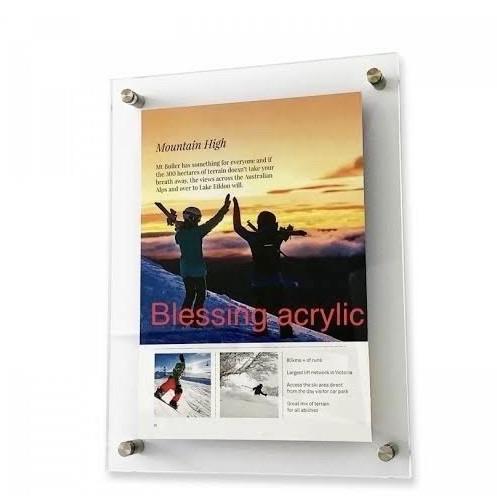 AKRILIK FRAME DISPLAY BINGKAI POSTER BERKUALITAS UKURAN A1 90x66cm 6 BAUT NM