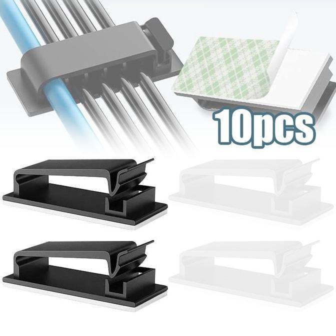 AMERZANA 10pcs Kabel Organizer Tempel Klip Kabel Tempel Penjepit Kabel Dinding Klip Kabel Penjepit K