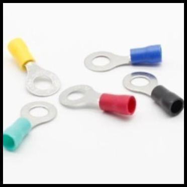 TERBARU 100PCS TERMINAL RING 12MM SKUN KABEL 2-12 MM MERAH HITAM BIRU KUNING