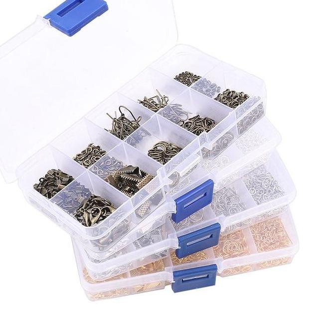 FERAYPO 690 Pcs Perlengkapan Gelang Mutiara Kait Lobster Paket Diy Manik Manik