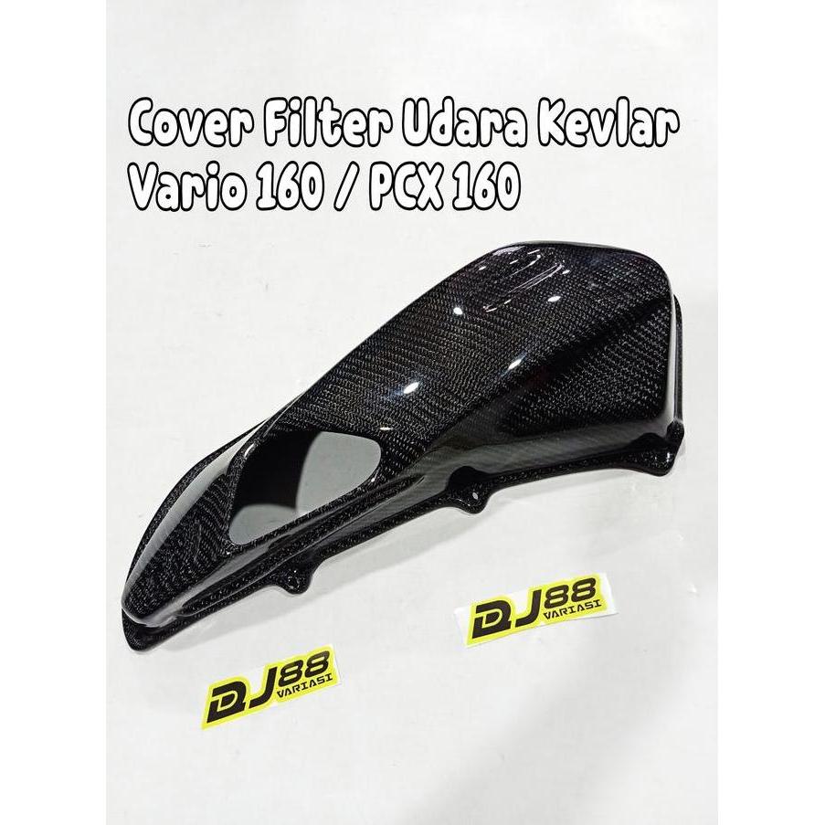 Cover Filter Udara Carbon Kevlar Vario 160 Pcx 160 Penutup Kevlar