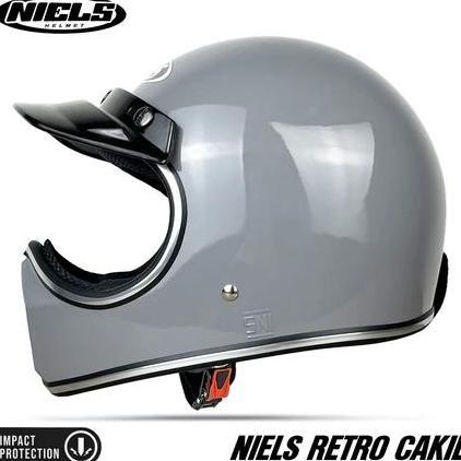 HELM CAKIL RETRO FULLFACE HELM NIELS CAKIL DEWASA PRIA WANITA   FREE PET