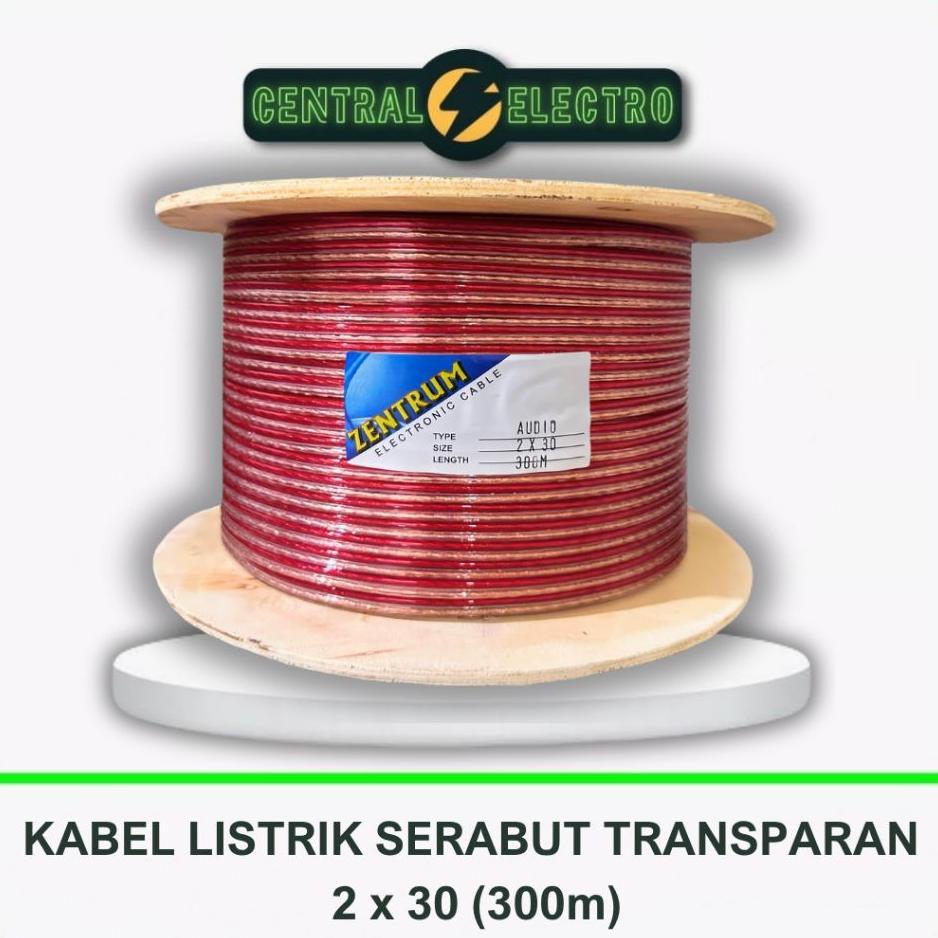 Kabel Listrik Serabut Transparan 2 X 30 (300 Meter)