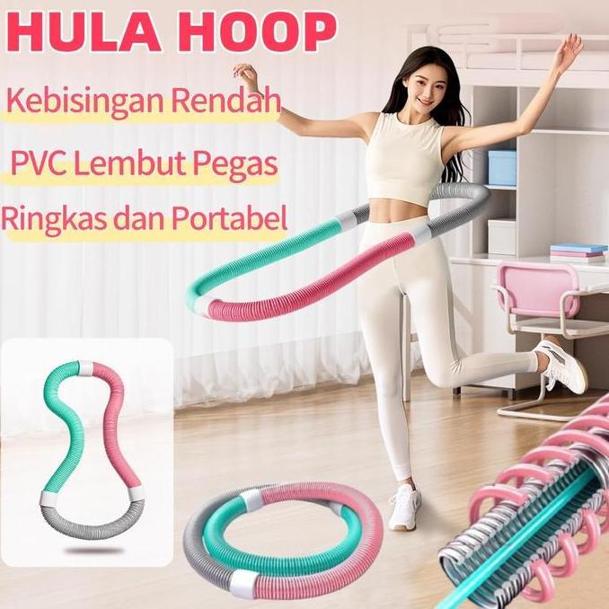 FERAYPO Hula Hoop Hulahoop Pegas Hulahoop Portable Elastis Flexible Untuk Latihan Keluarga Hula_hoop