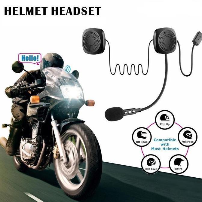 Headset Bluetooth Helm Motor T2 - Bluetooth 5.0 Motorcycle Helmet- BISA BAYAR DI TEMPAT / COD