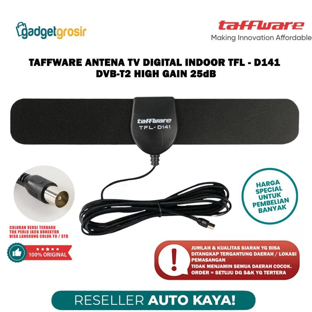 SAMOETLAPAK ANTENA TV DIGITAL TAFFWARE TFL D139 BOOSTER ORIGINAL STB HIGH GAIN 25-DB INDOOR KABEL 3 