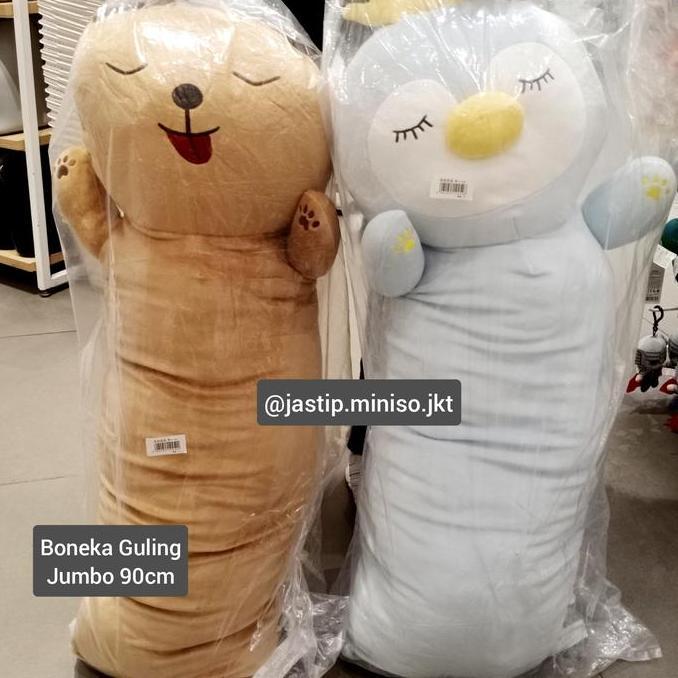 NEW MINISO  BONEKA GULING JUMBO DEER / DINO / PENGUIN / DOGGY (90CM) ORI