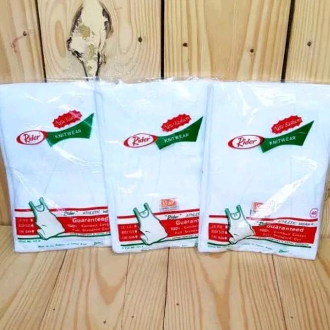 NEW [[3PCS]]KAOS SINGLET RIDER /KAOS KUTANGRIDER/SINGLET PRIA RIDER PUTIH ORI