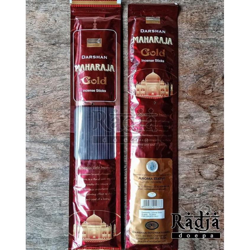 Dupa Hio Ritual MAHARAJA GOLD 50 Batang Asli Darshan India Wangi Harum