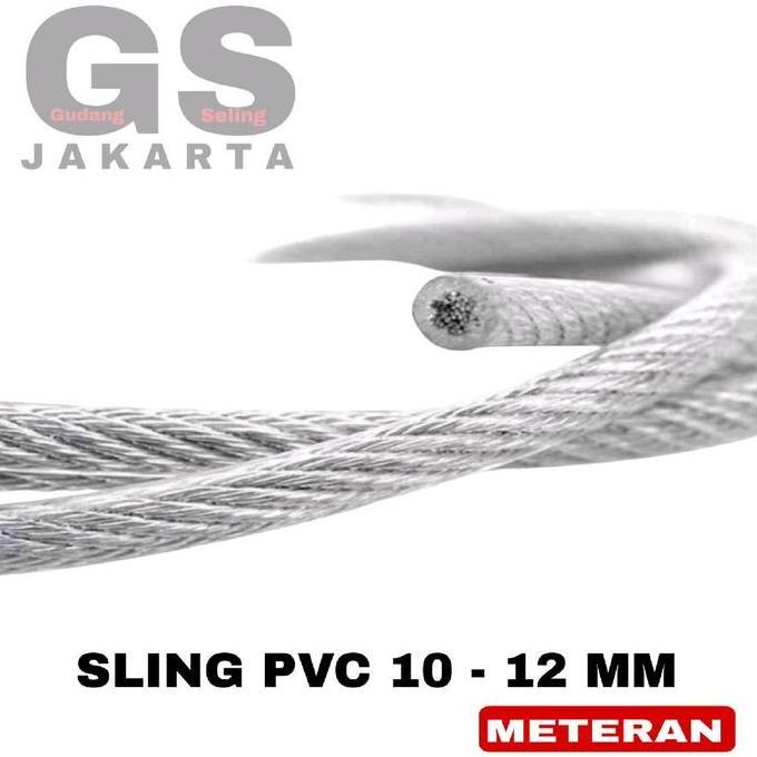 Promo Kawat Sling Baja Lapis Pvc 12Mm / Kawat Seling Baja Lapis Pvc 12Mm Cod