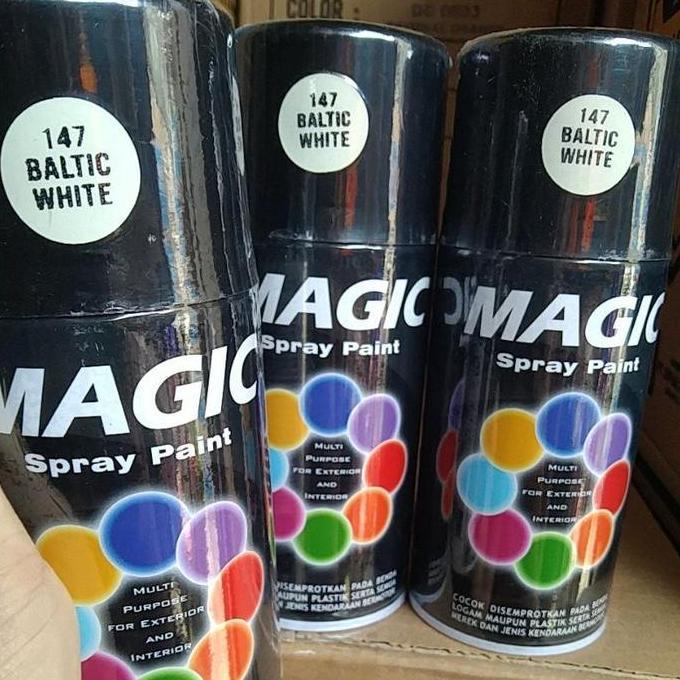 pilox magic spray paint magic Baltic white 147 300cc putih tulang