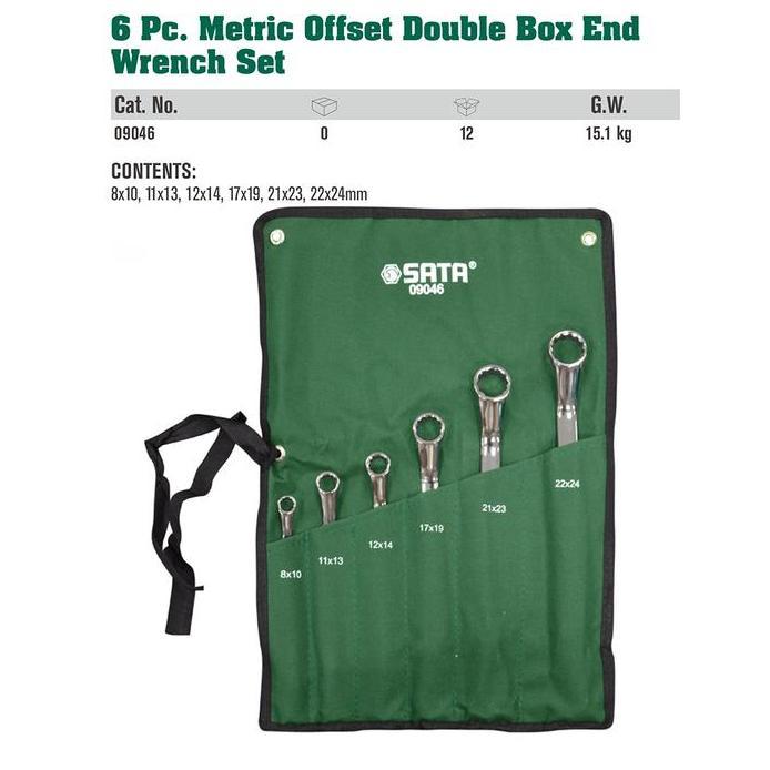 Ready Kunci Ring SET 6 Pcs METRIC 09046 SATA TOOLS