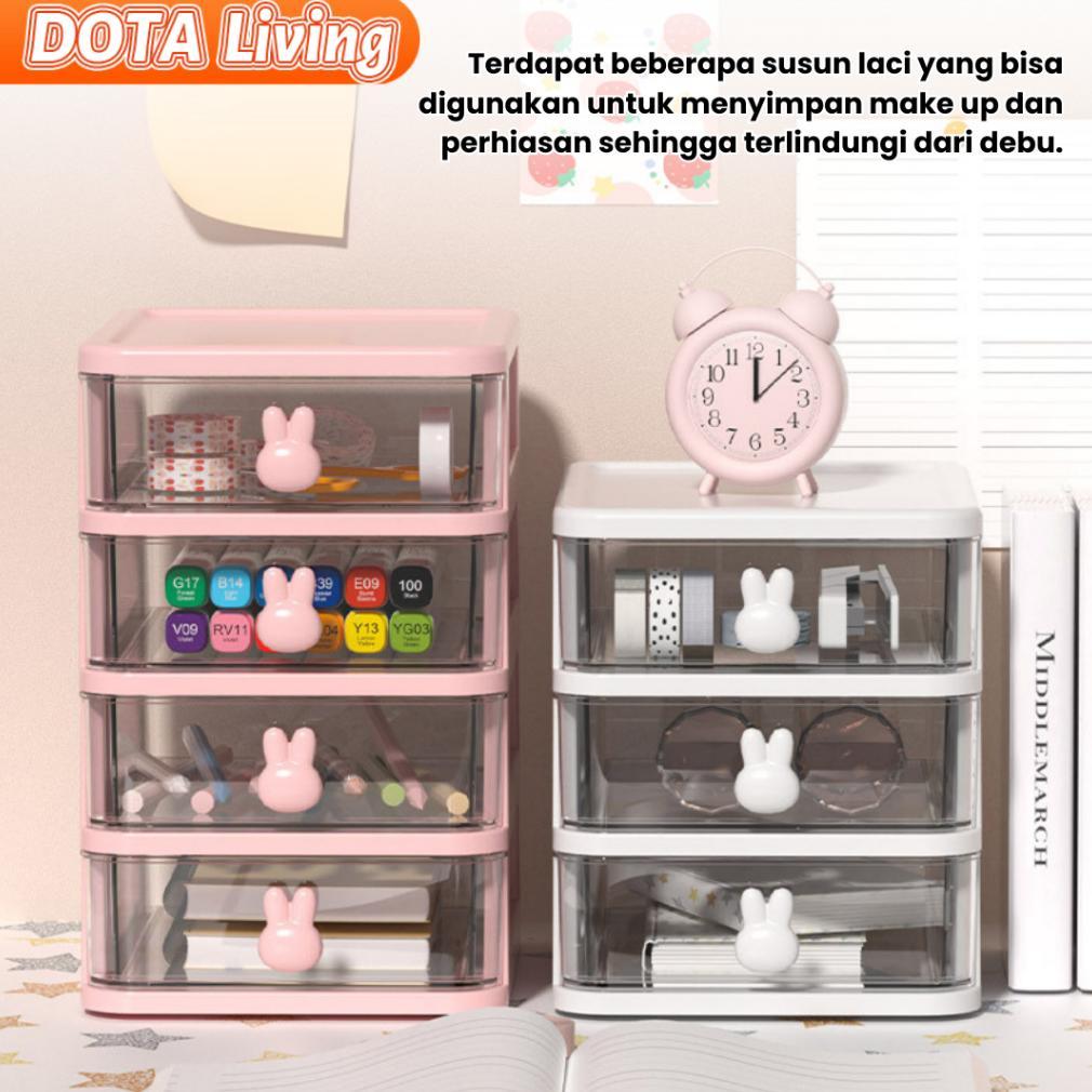 Dota Living Laci Penyimpanan Kosmetik Rak Skincare Serbaguna Kotak Penyimpanan Alat Tulis Susun Rak 