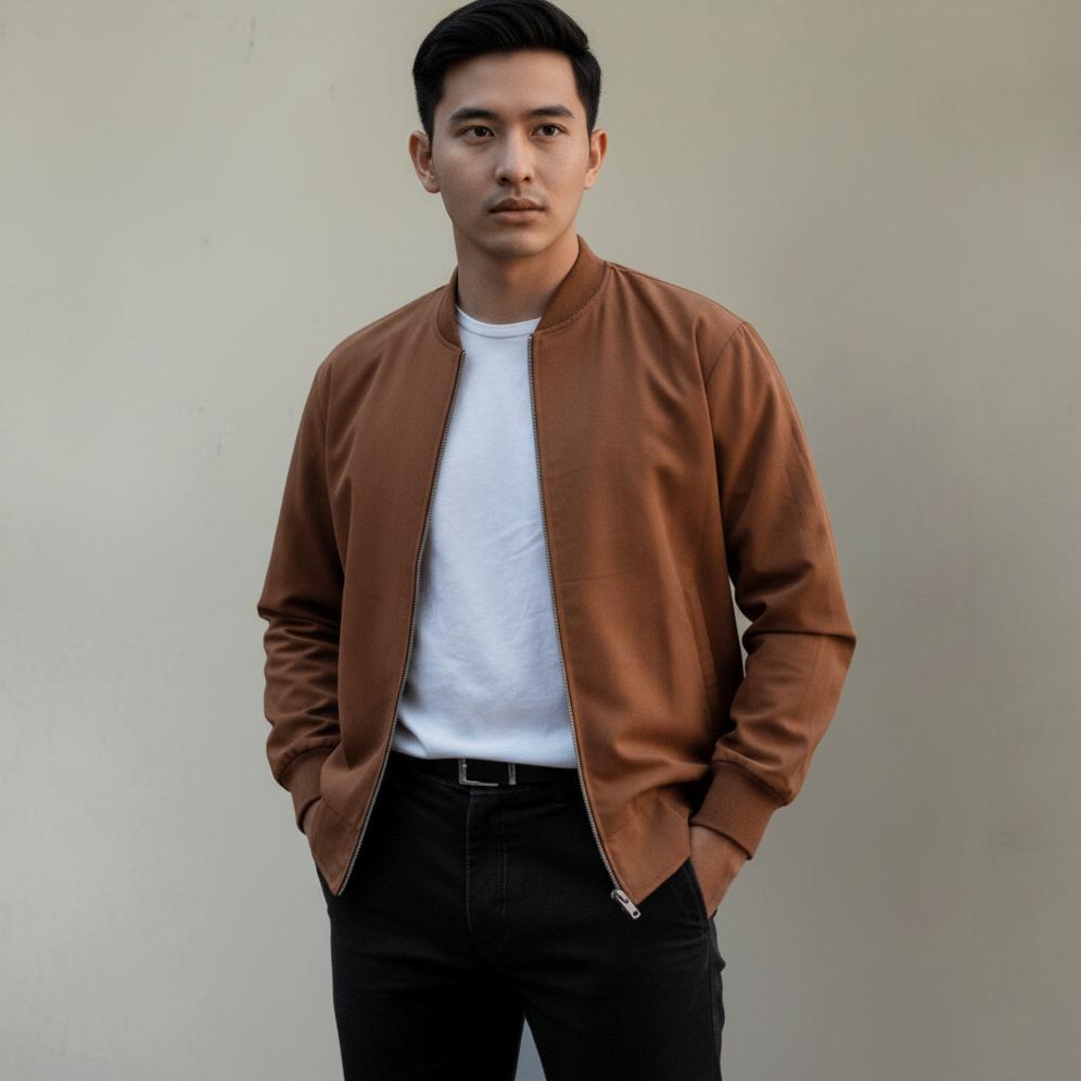 ORIGINAL JAKET BOMBER PRIA JACKET BOMBER CANVAS TEBAL BOMBER PRIA MAN