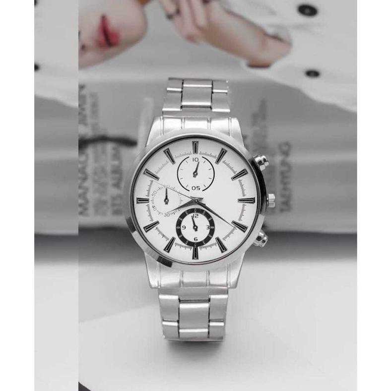 Limited (Cod)Jam Tangan Couple Fashion Army Strap Rantai (Dikirim Jakarta)
