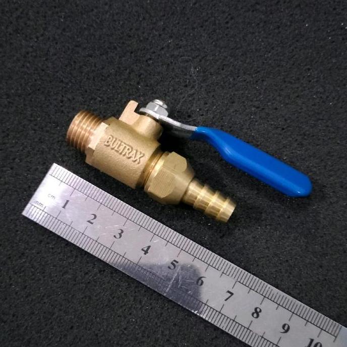 Kran Kompresor 1/4 GG BIRU BULTRAX Air Cock Keran Valve Kuningan Angin Compresor 1/4 12,5MM