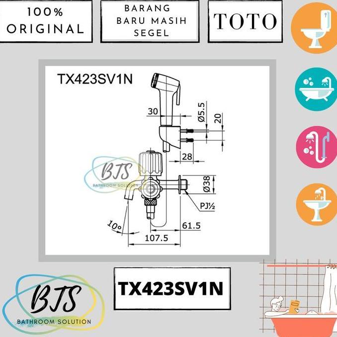 READY  jet shower/spray TOTO TX423SV1N/TX 423SV1N/TX423 SV1N/TX 423 SV1N/TX42