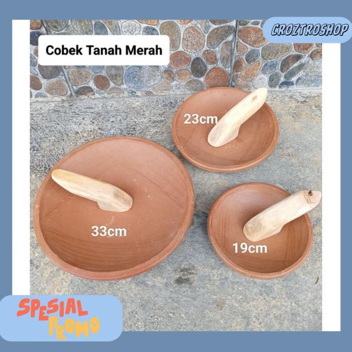 Cobek Tanah Liat Merah 4/11