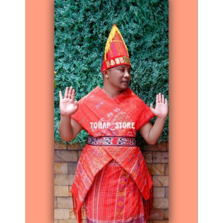Free Ongkir Pakaian Adat Batak Toba Pria/ Laki-Laki Dewasa, Baju Prewedding, Baju Menari Batak