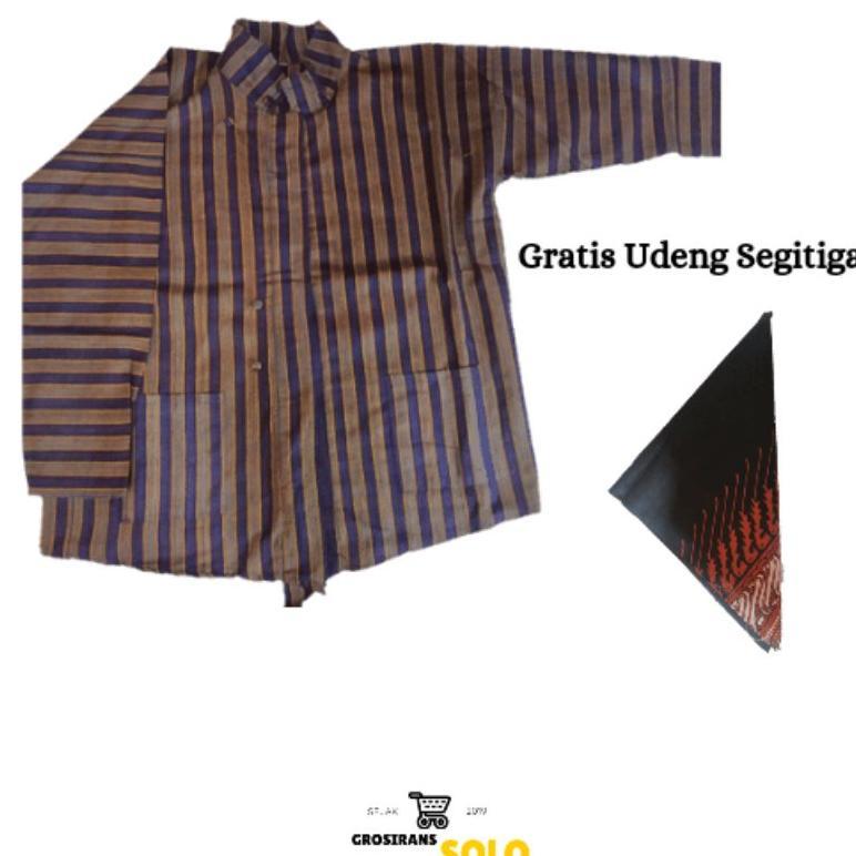 Diskon Baju Lurik Jawa Pria-Baju Adat Laki Laki Modern