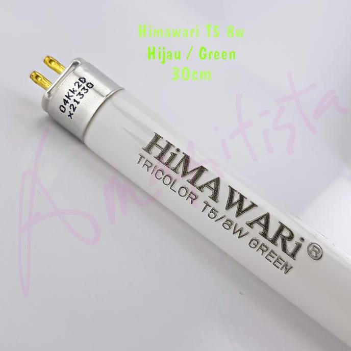 Ready  Refill Lampu T5 Himawari 8W 8 watt 8watt Hijau Green Full Length 30cm