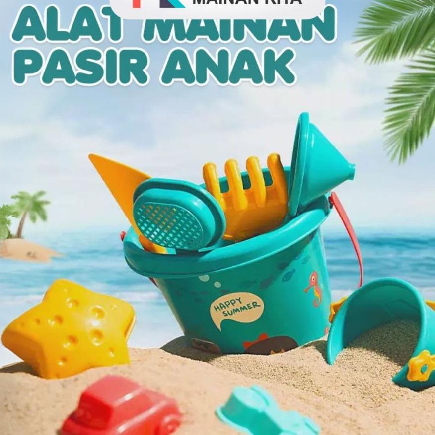 Mk319 Mainan Pasir Pantai Anak Set 18Pcs Ember&Cetakan Lengkap Untuk Bermain Kreatif Di Luar Ruangan